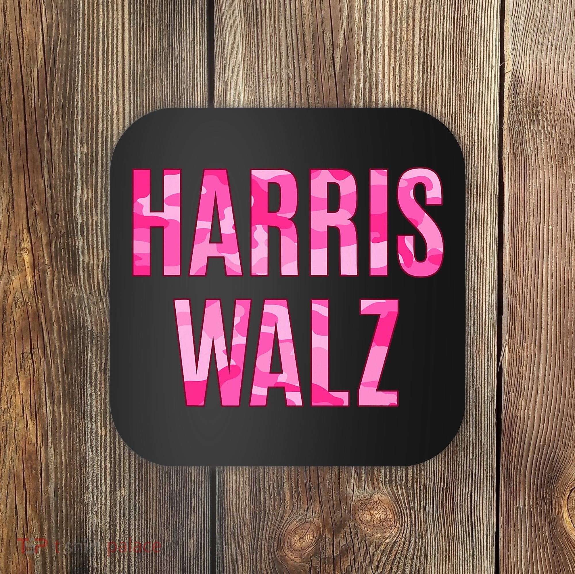 Harris Walz Hunting Camouflage Camo Coaster