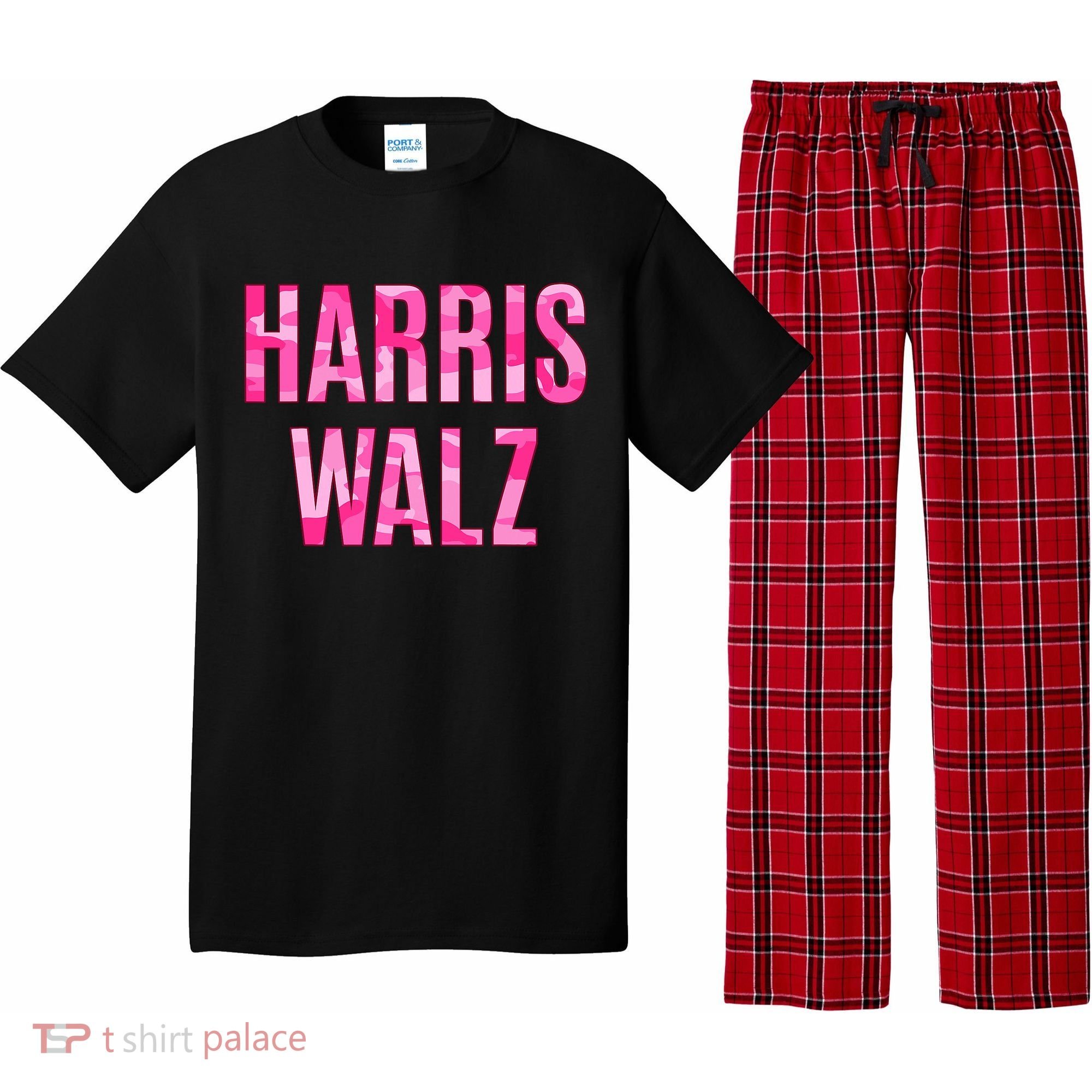 Harris Walz Hunting Camouflage Camo Pajama Set
