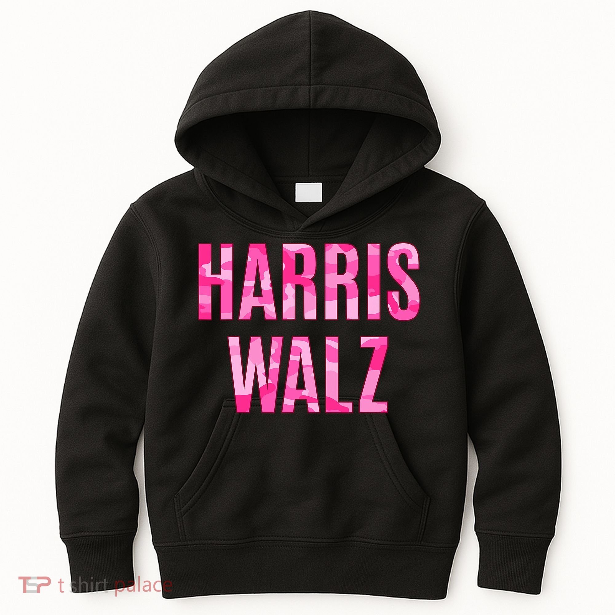 Harris Walz Hunting Camouflage Camo Kids Hoodie