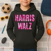 Harris Walz Hunting Camouflage Camo Kids Hoodie thumb 2