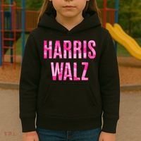 Harris Walz Hunting Camouflage Camo Kids Hoodie thumb 3