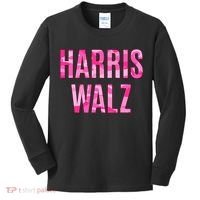Harris Walz Hunting Camouflage Camo Kids Long Sleeve Shirt thumb 0