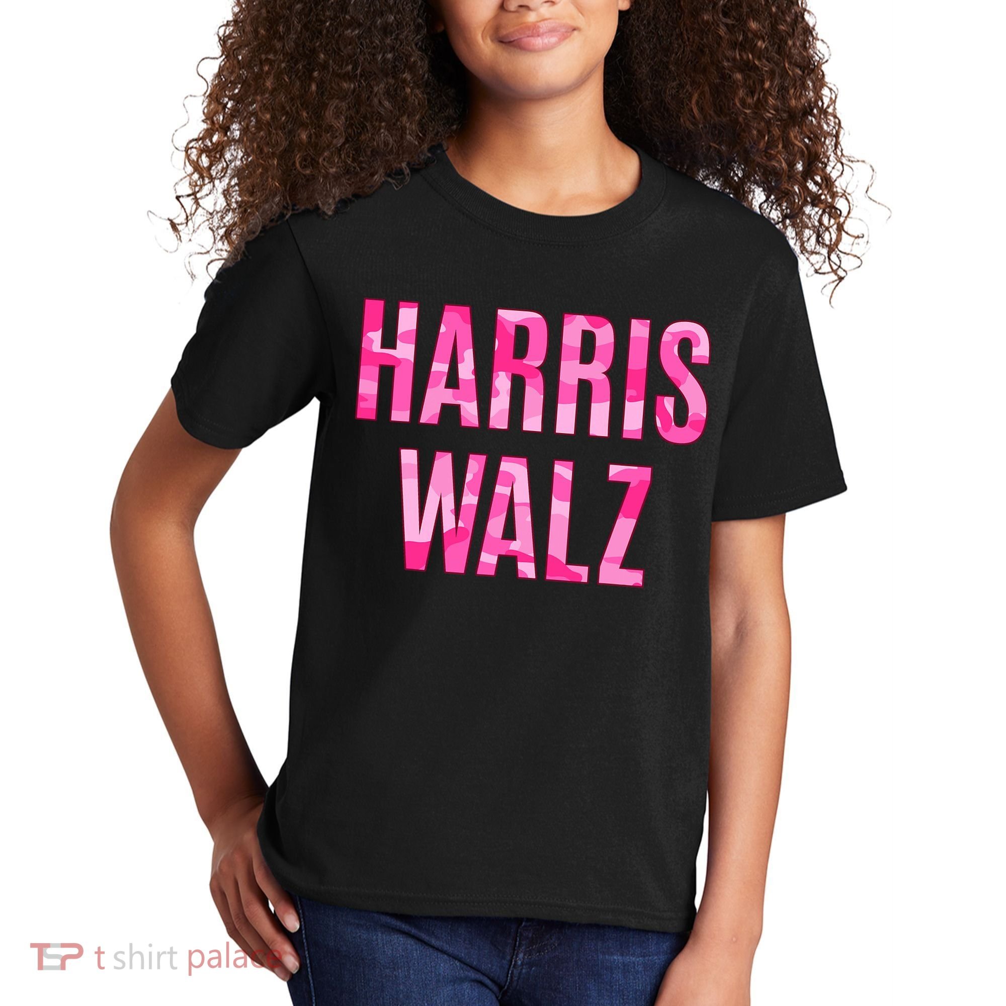 Harris Walz Hunting Camouflage Camo Kids T-Shirt