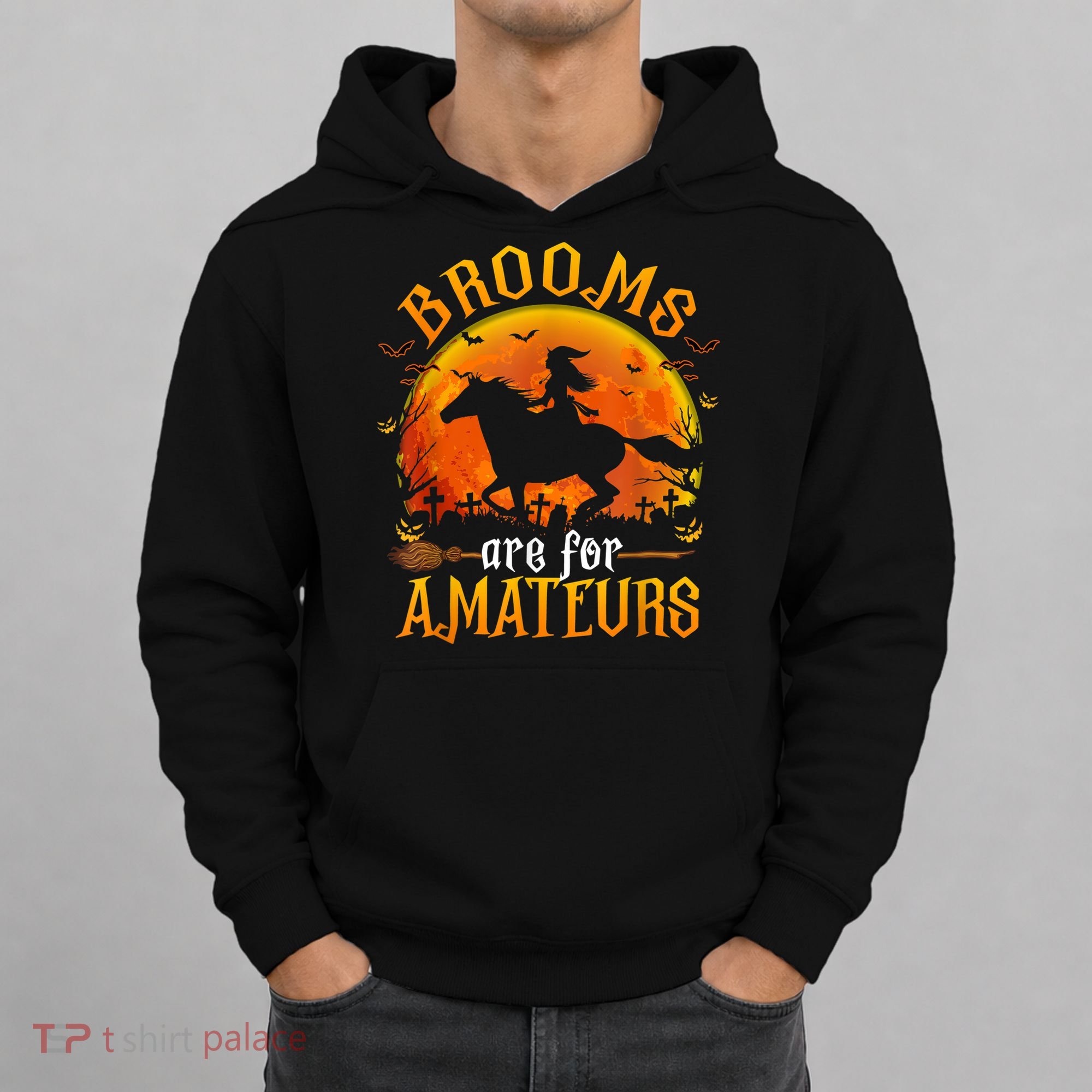 Horses Witch Halloween Funny Brooms Are For Amateurs Hoodie