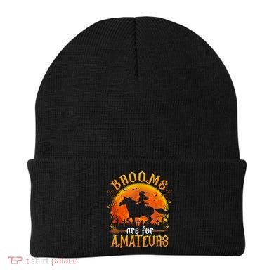 Horses Witch Halloween Funny Brooms Are For Amateurs Beanie