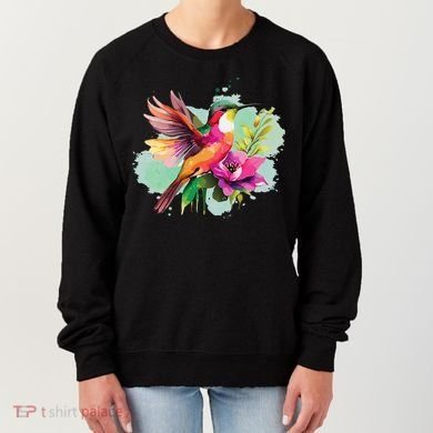 Hummingbird Watercolor Women's Sweatshirt