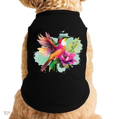 Hummingbird Watercolor Doggie Tank