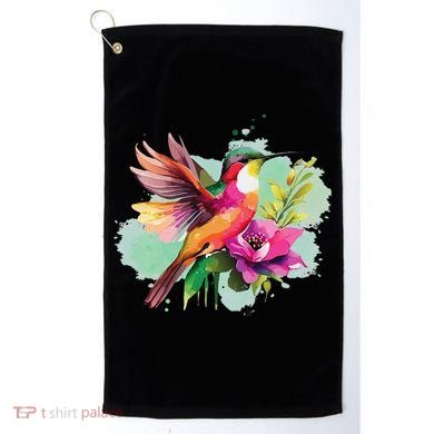 Hummingbird Watercolor Golf Towel