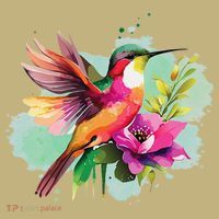 Hummingbird Watercolor T-Shirt thumb 7