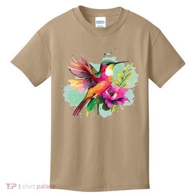 Hummingbird Watercolor Kids T-Shirt