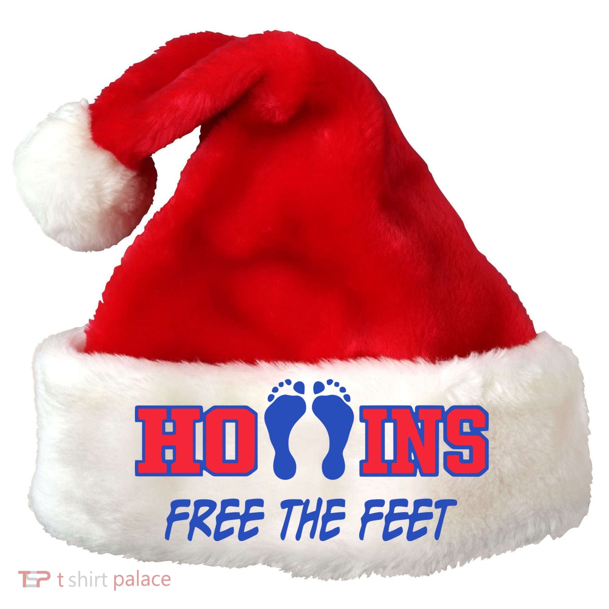 Hollins Wearing Hollins Free The Feet Santa Hat