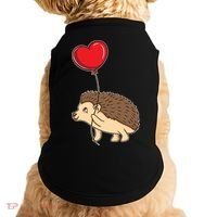 Hedgehog With Heart Balloon Valentines Day Gift Doggie Tank thumb 0