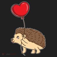 Hedgehog With Heart Balloon Valentines Day Gift Beanie thumb 2
