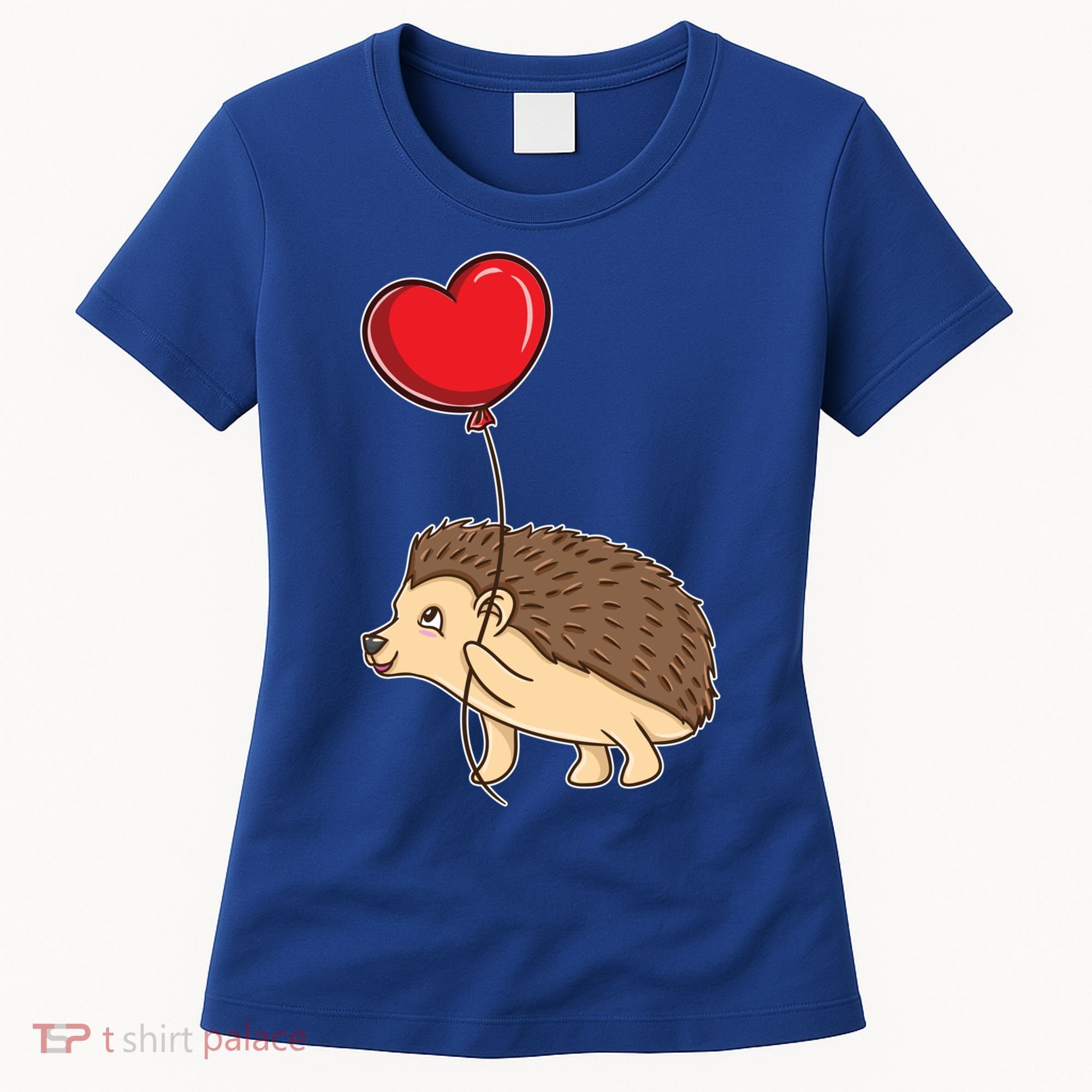 Hedgehog With Heart Balloon Valentines Day Gift Women's T-Shirt