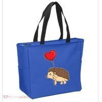 Hedgehog With Heart Balloon Valentines Day Gift Tote Bag thumb 2