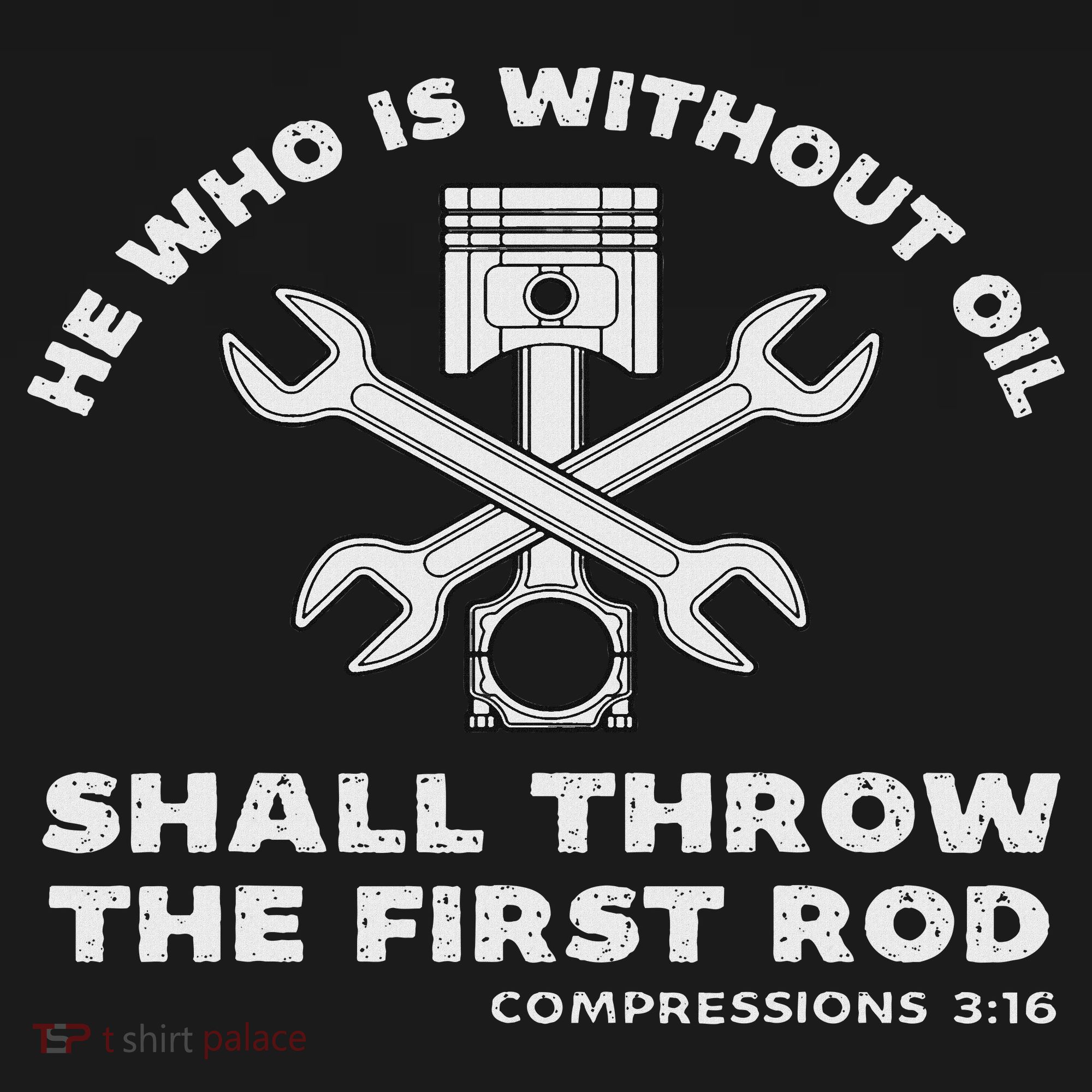 He Who Is Without Oil Shall Throw The First Rod Car Mechanic Mousepad