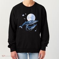 Humpback Whale In Space Funny Beluga Orca Blue Whale Women's Sweatshirt thumb 0