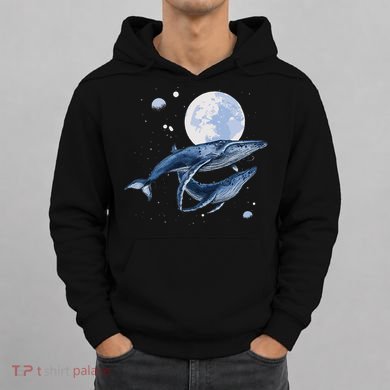 Humpback Whale In Space Funny Beluga Orca Blue Whale Hoodie