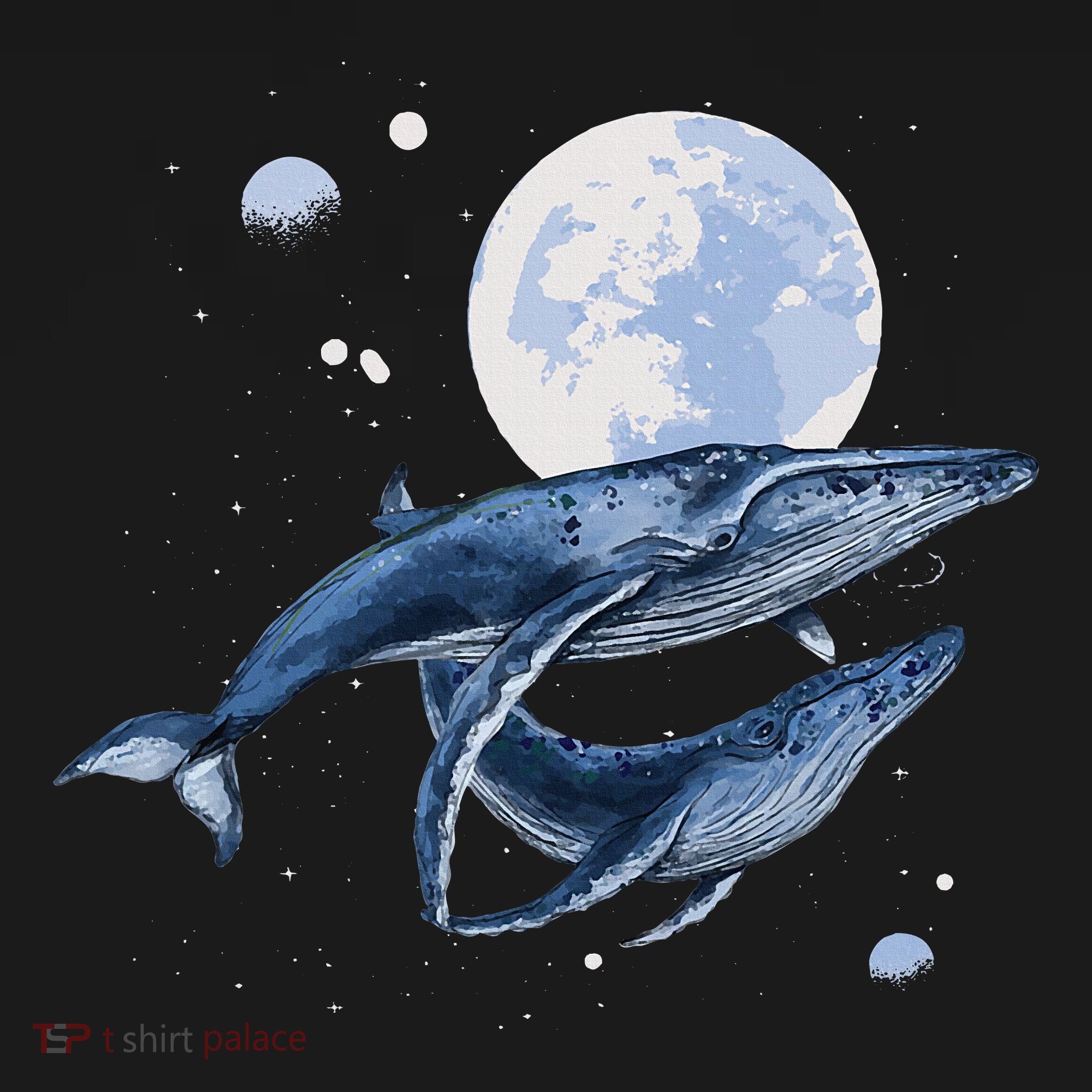Humpback Whale In Space Funny Beluga Orca Blue Whale Long Sleeve Shirt