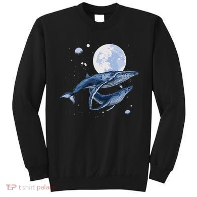 Humpback Whale In Space Funny Beluga Orca Blue Whale Sweatshirt