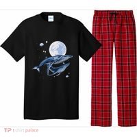 Humpback Whale In Space Funny Beluga Orca Blue Whale Pajama Set thumb 0