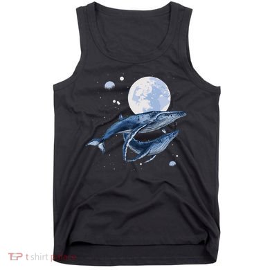 Humpback Whale In Space Funny Beluga Orca Blue Whale Tank Top