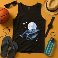 Humpback Whale In Space Funny Beluga Orca Blue Whale Tank Top thumb 4