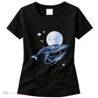Humpback Whale In Space Funny Beluga Orca Blue Whale Women's T-Shirt thumb 0