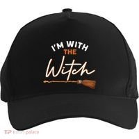 Halloween Witch I Am With The Witch Im With The Witch Gift Five-Panel Snapback Cap thumb 0