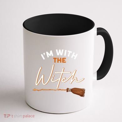 Halloween Witch I Am With The Witch Im With The Witch Gift Coffee Mug back
