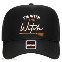 Halloween Witch I Am With The Witch Im With The Witch Gift Hat thumb 0