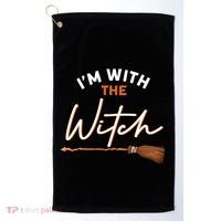 Halloween Witch I Am With The Witch Im With The Witch Gift Golf Towel thumb 0