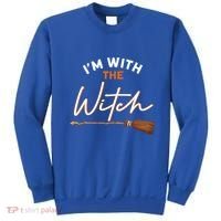 Halloween Witch I Am With The Witch Im With The Witch Gift Sweatshirt thumb 0
