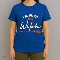 Halloween Witch I Am With The Witch Im With The Witch Gift T-Shirt thumb 4