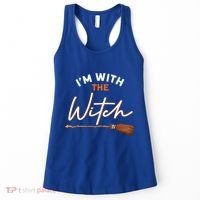 Halloween Witch I Am With The Witch Im With The Witch Gift Women's Tank Top thumb 0