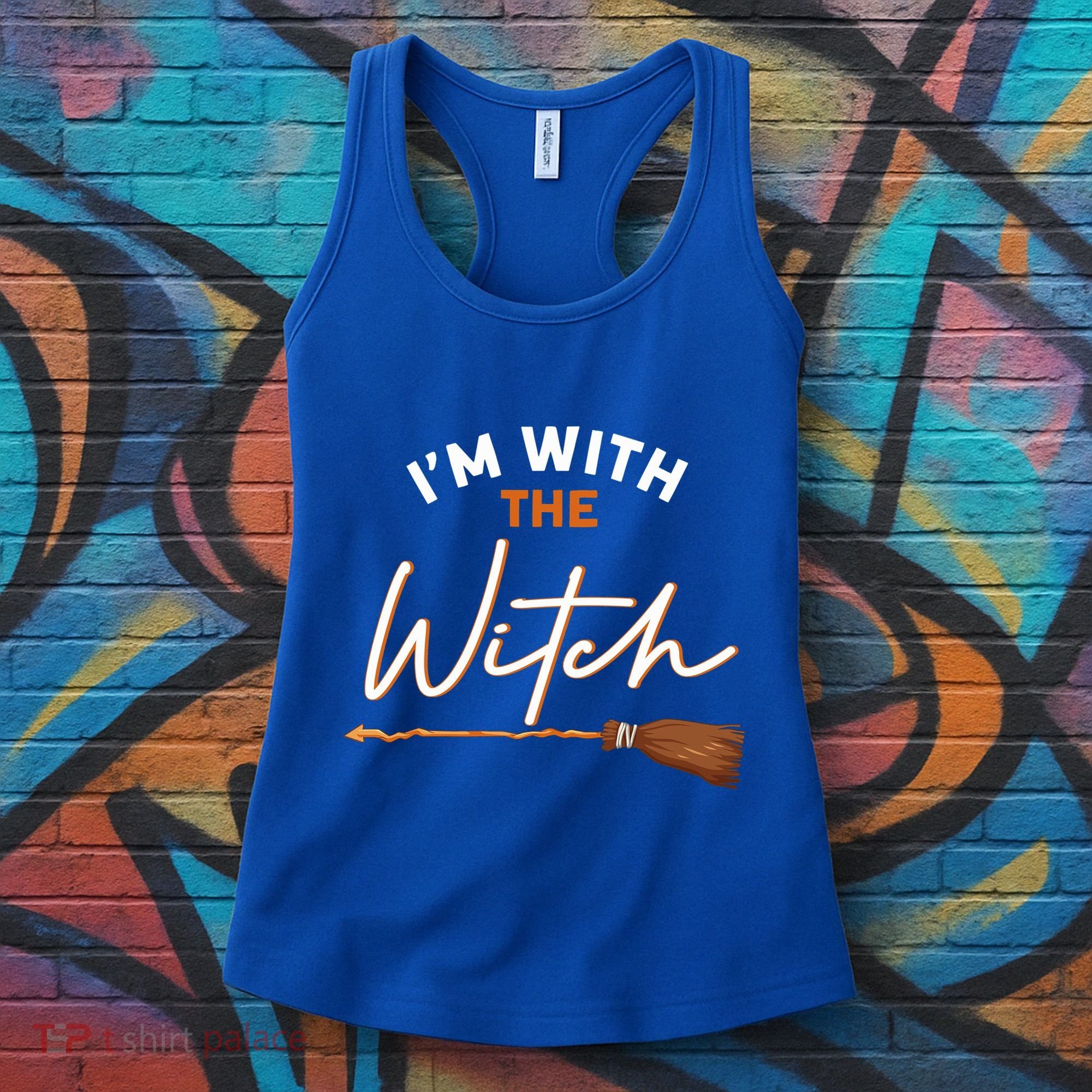 Halloween Witch I Am With The Witch Im With The Witch Gift Women's Tank Top
