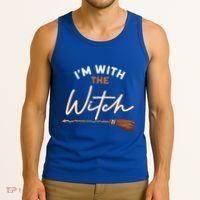 Halloween Witch I Am With The Witch Im With The Witch Gift Tank Top thumb 3