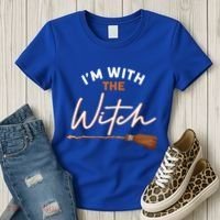 Halloween Witch I Am With The Witch Im With The Witch Gift Women's T-Shirt thumb 3