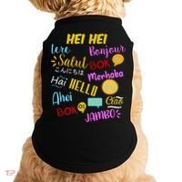 Hello Word In Different Languages Travel And Teacher Doggie Tank thumb 0