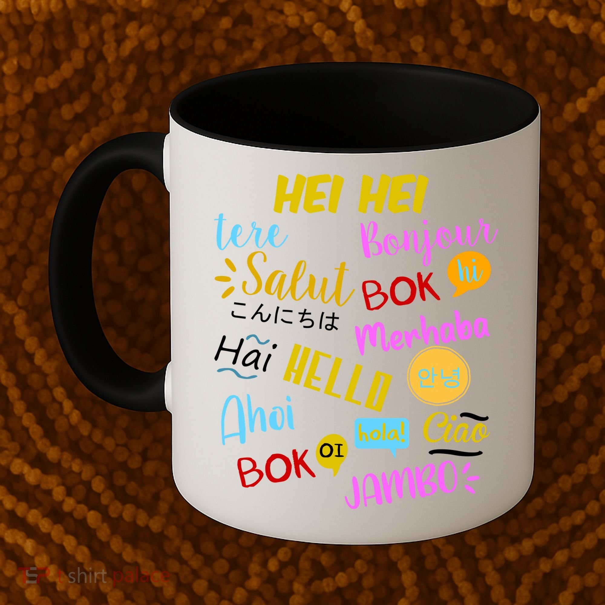 Hello Word In Different Languages Travel And Teacher Coffee Mug