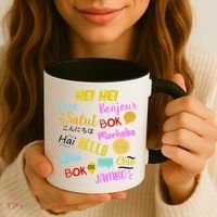 Hello Word In Different Languages Travel And Teacher Coffee Mug thumb 3