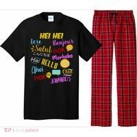 Hello Word In Different Languages Travel And Teacher Pajama Set thumb 0