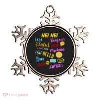 Hello Word In Different Languages Travel And Teacher Ornament thumb 0