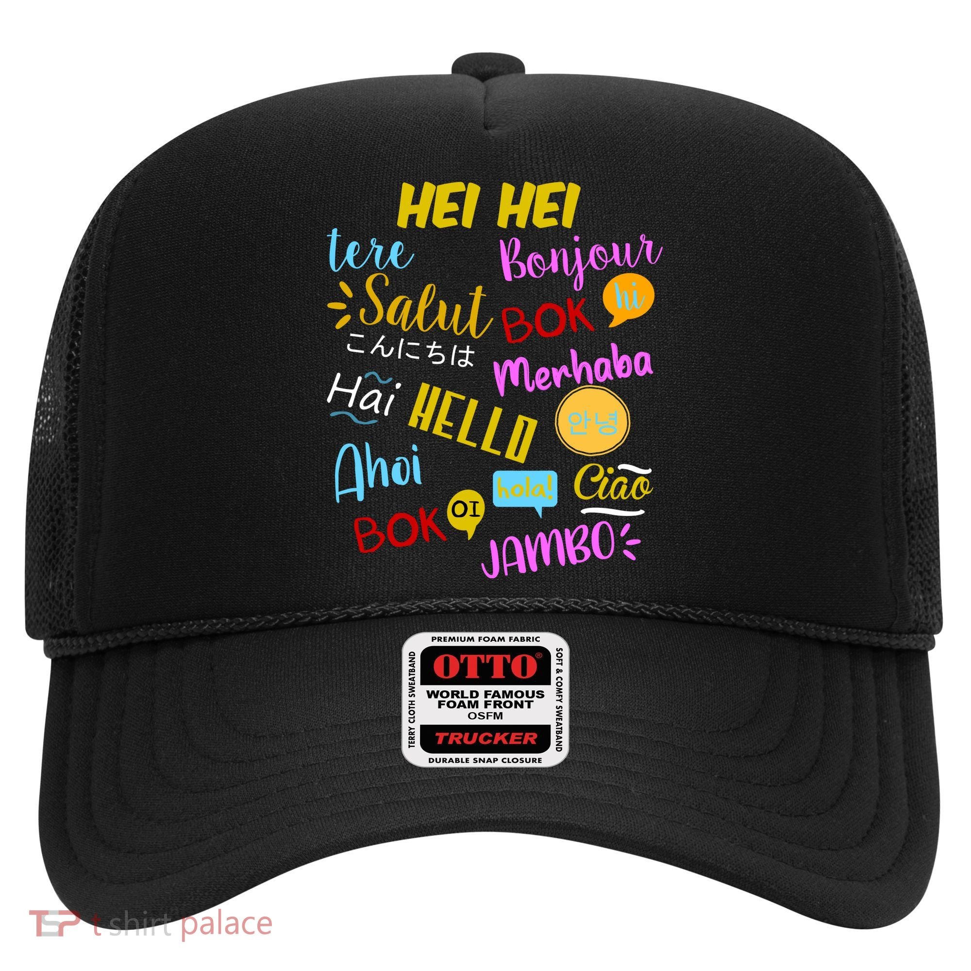 Hello Word In Different Languages Travel And Teacher Hat