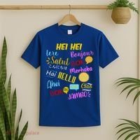 Hello Word In Different Languages Travel And Teacher T-Shirt thumb 2