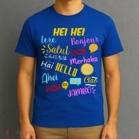 Hello Word In Different Languages Travel And Teacher T-Shirt thumb 3