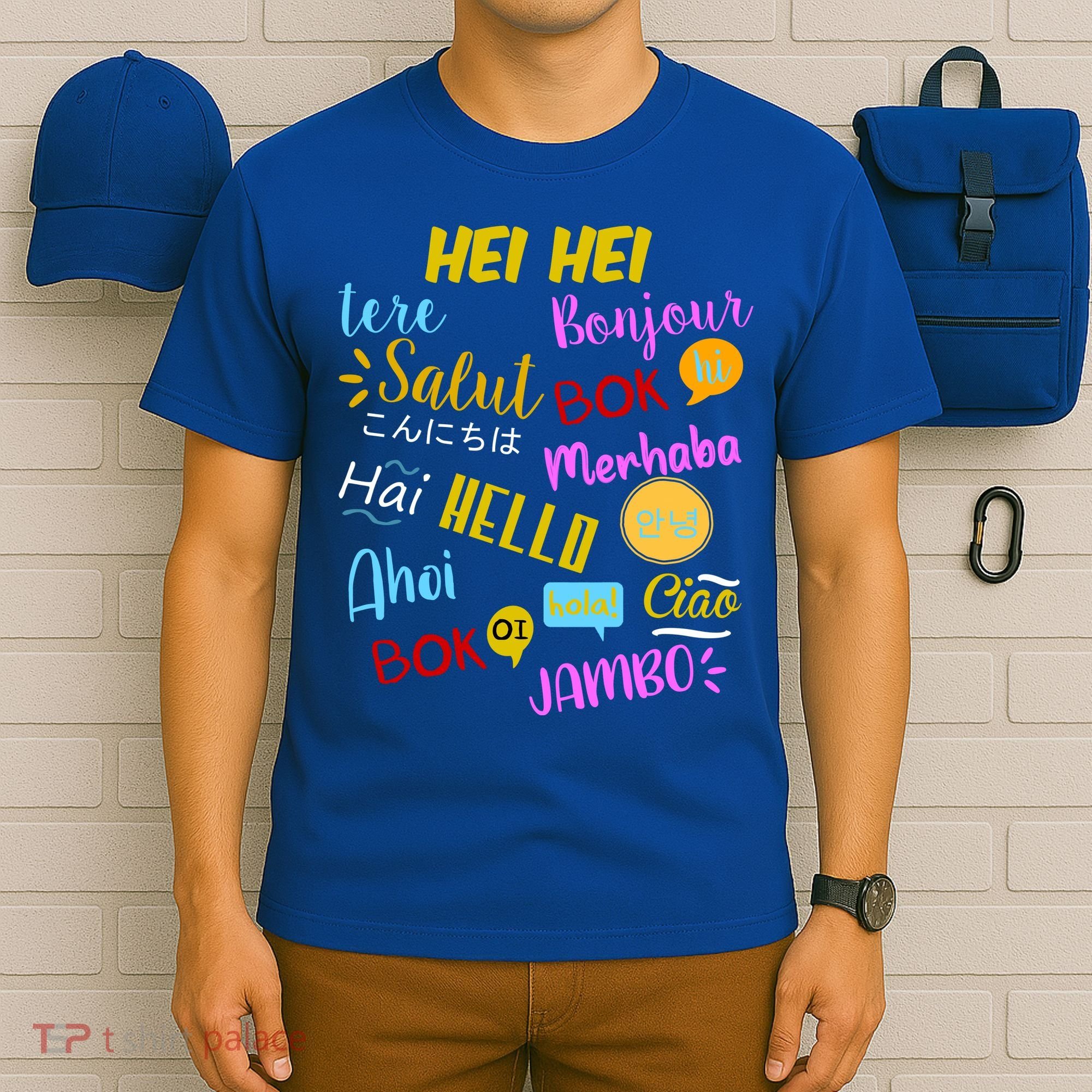 Hello Word In Different Languages Travel And Teacher T-Shirt