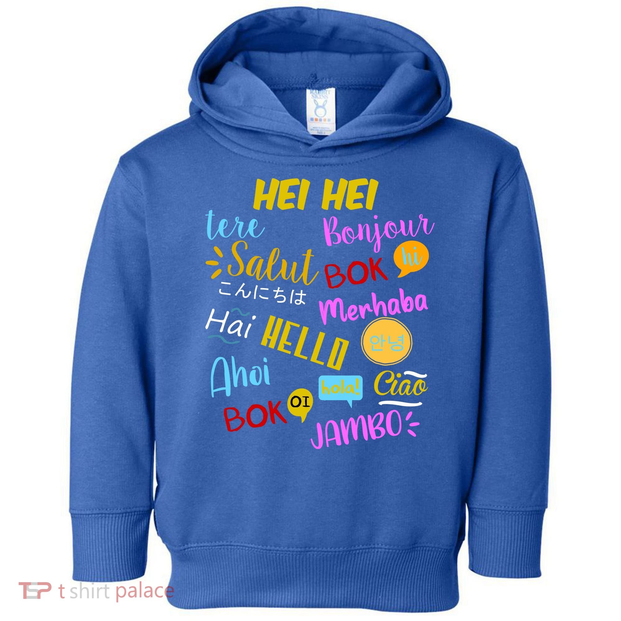 Hello Word In Different Languages Travel And Teacher Toddler Hoodie