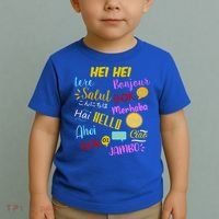 Hello Word In Different Languages Travel And Teacher Toddler T-Shirt thumb 2