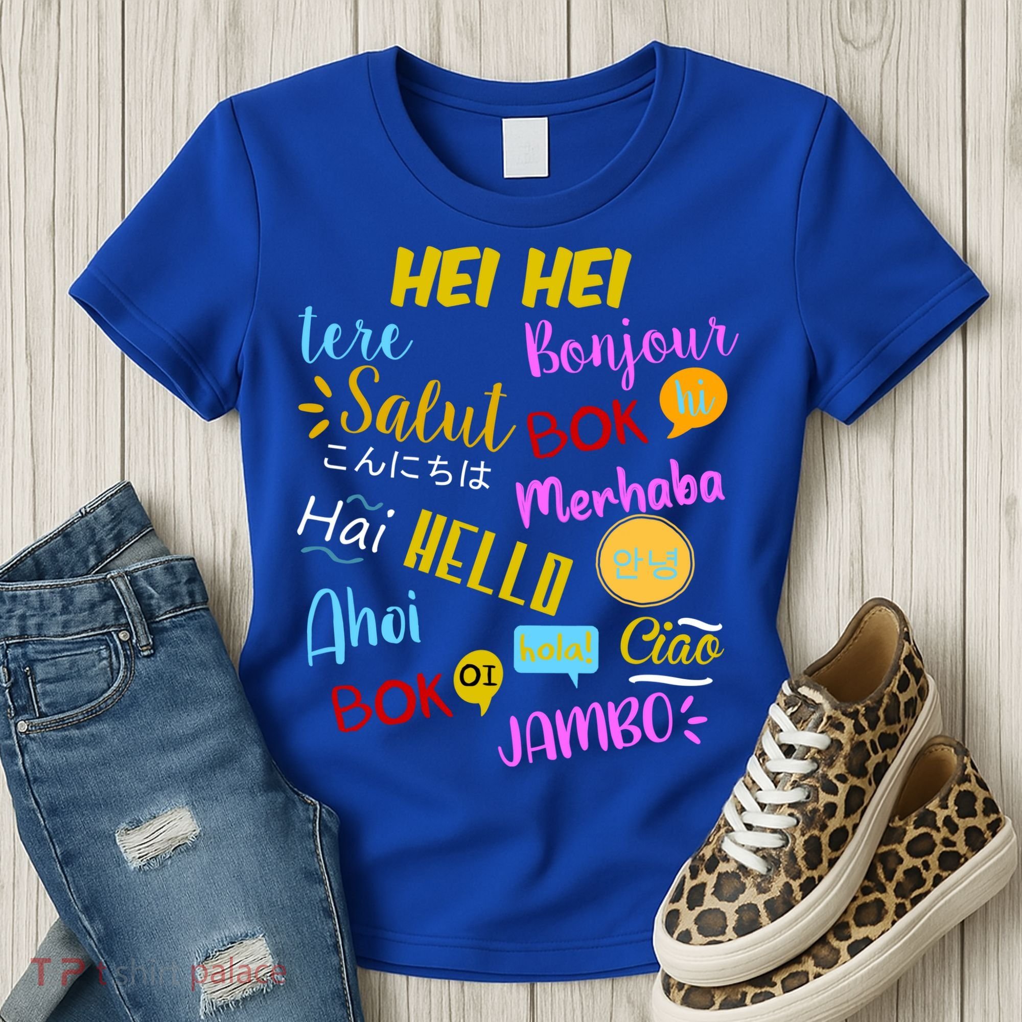 Hello Word In Different Languages Travel And Teacher Women's T-Shirt